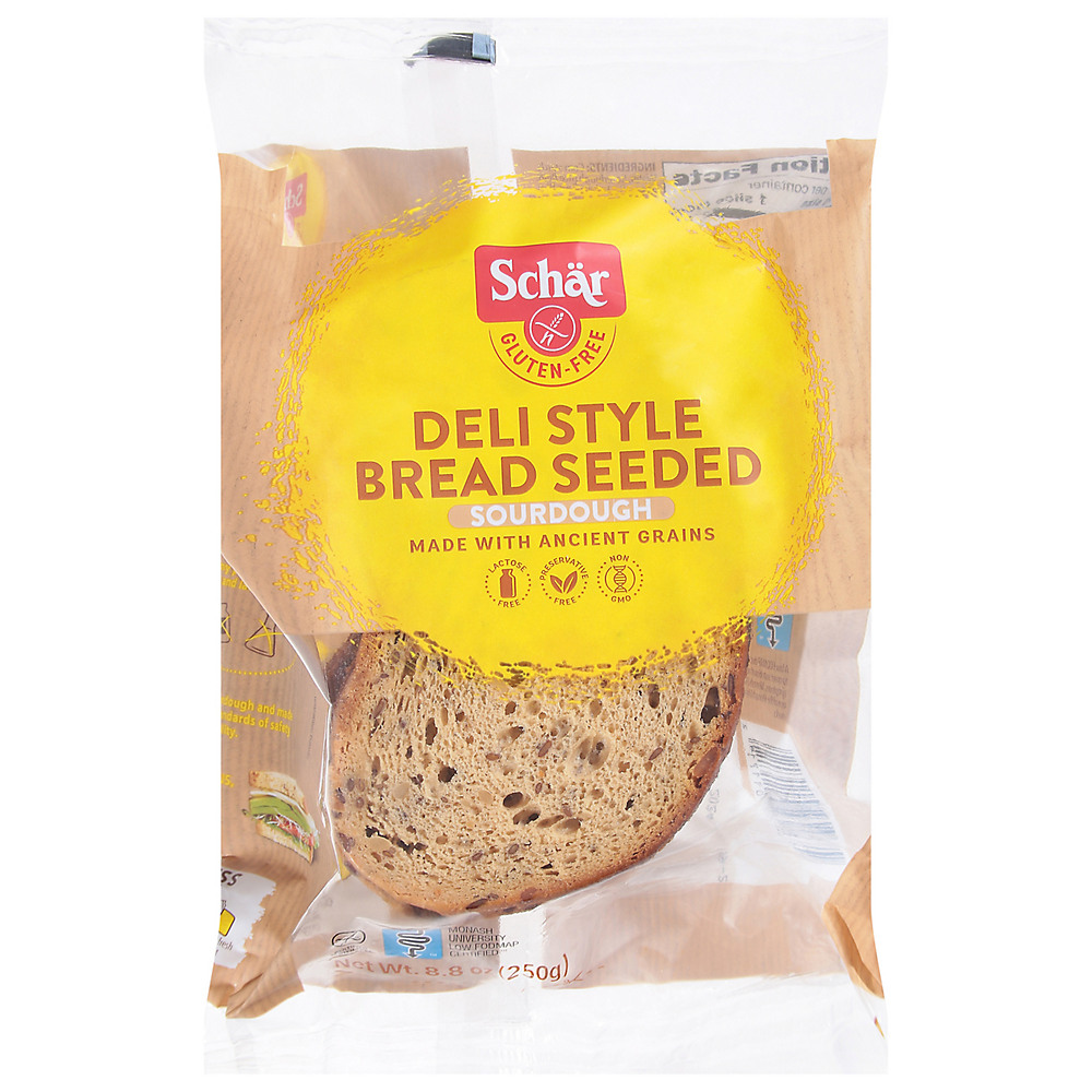 Calories in Schar Deli Style Seeded Bread, 8.8 oz
