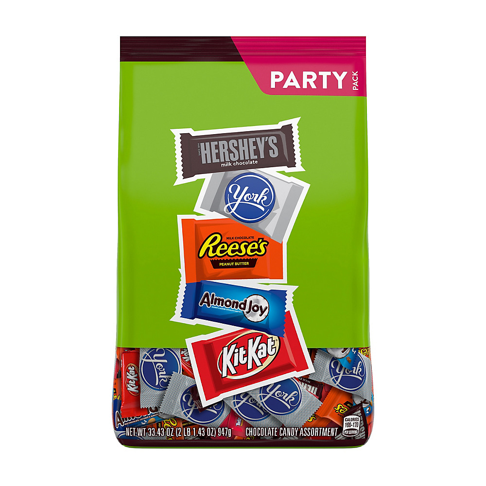 Calories in Hershey's Assorted Chocolates Snack Size Party Pack, 33.43 oz