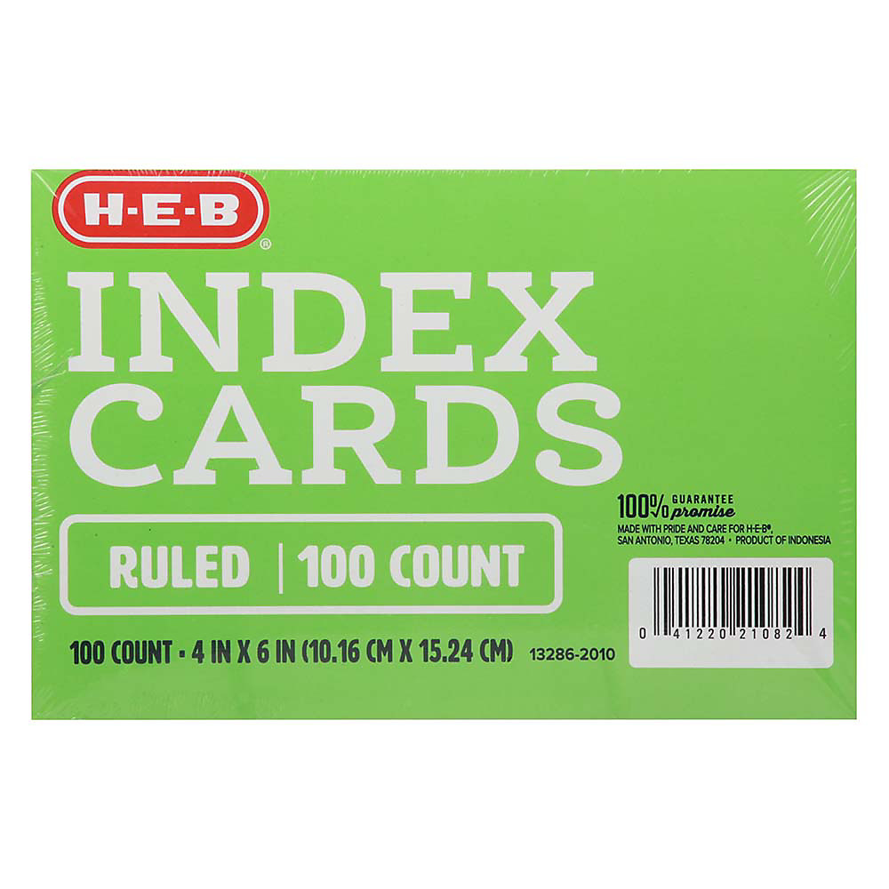 School Smart Ruled Index Card, 4 x 6 Inches, Blue, Pack of 100