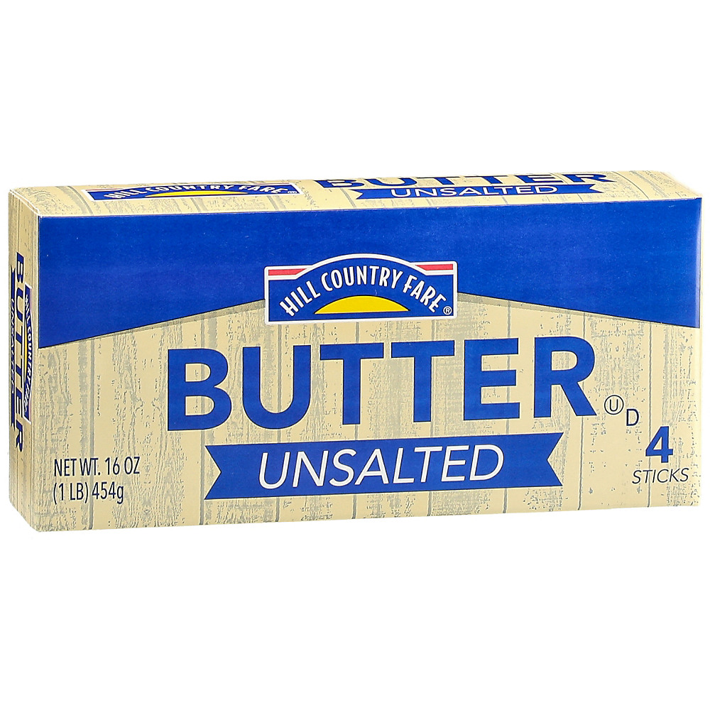 Calories in Hill Country Fare Unsalted Butter Sticks, 4 ct