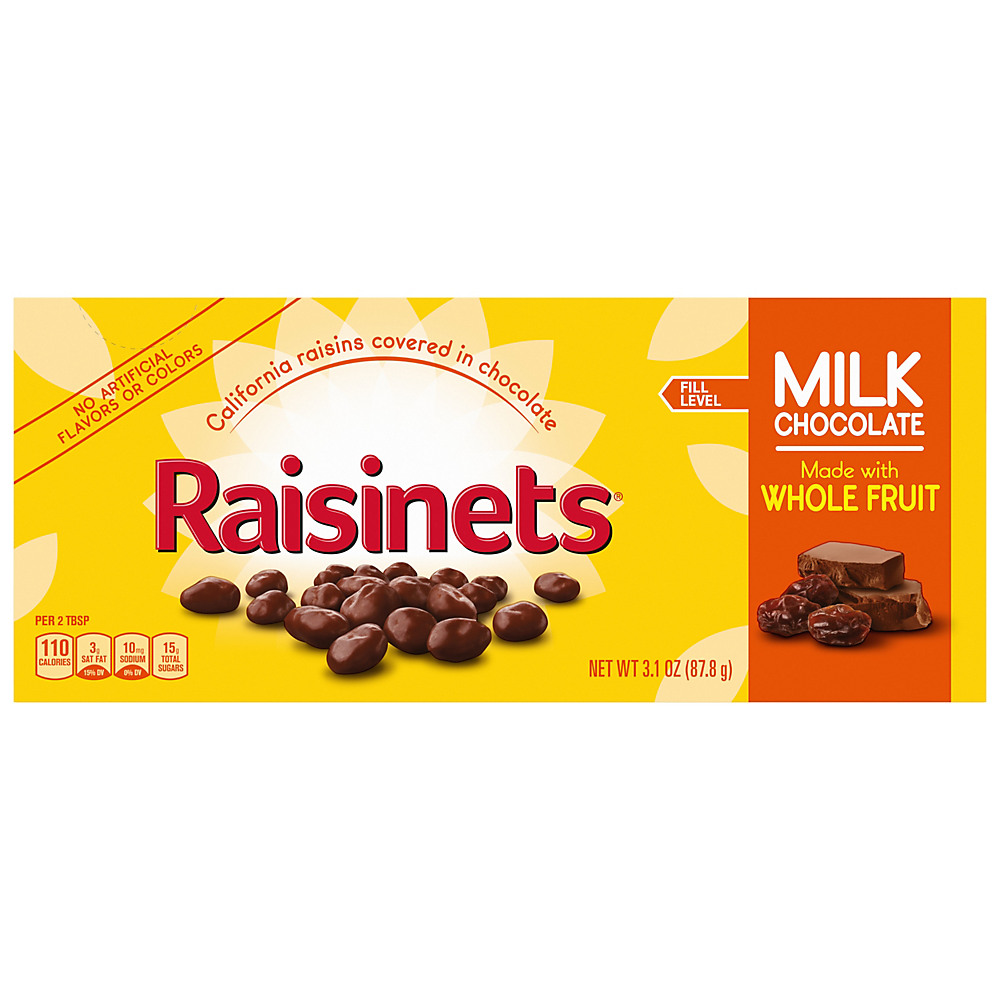 Calories in Raisinets Milk Chocolate Theatre Box, 3.1 oz