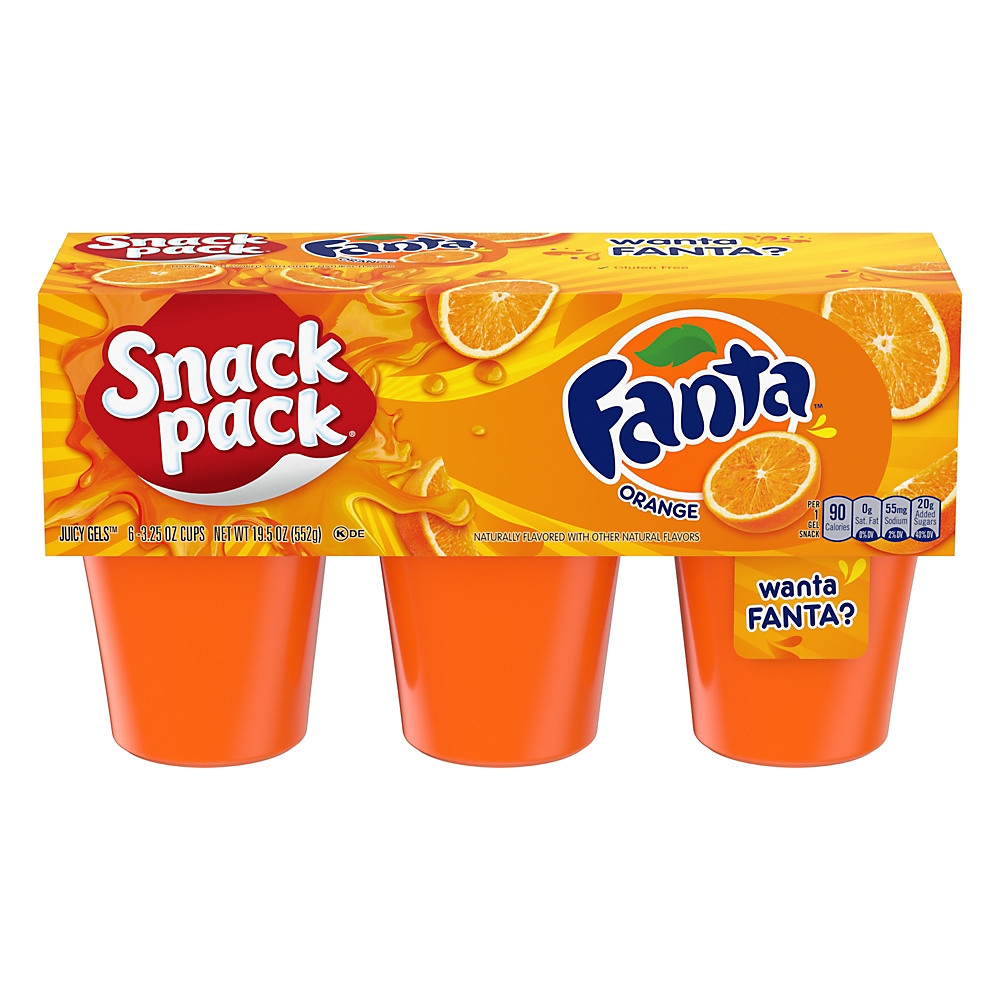 Calories in Snack Pack Fanta Orange Gelatin, 6 ct