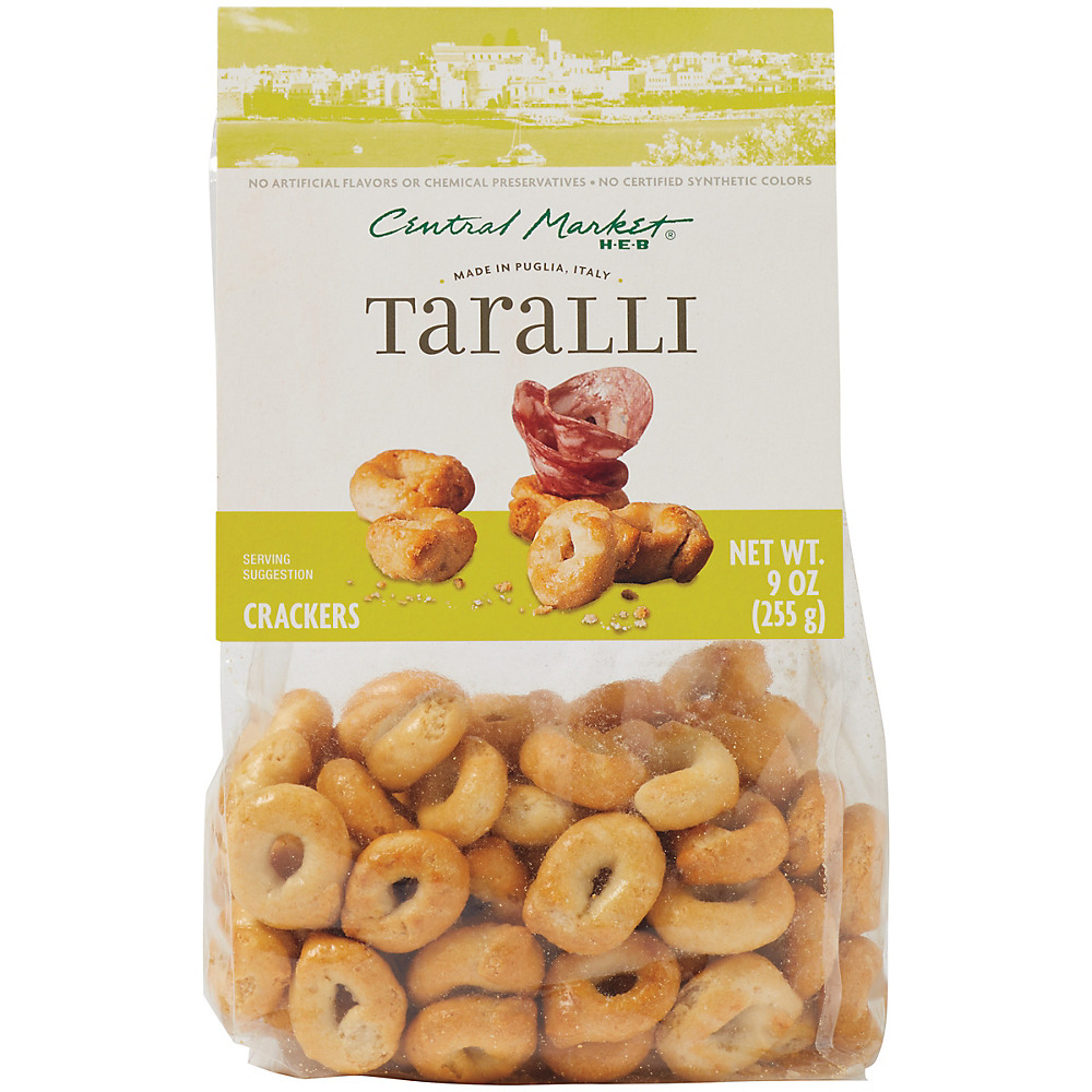 Calories in Central Market Puglia Taralli Crackers, 9 oz