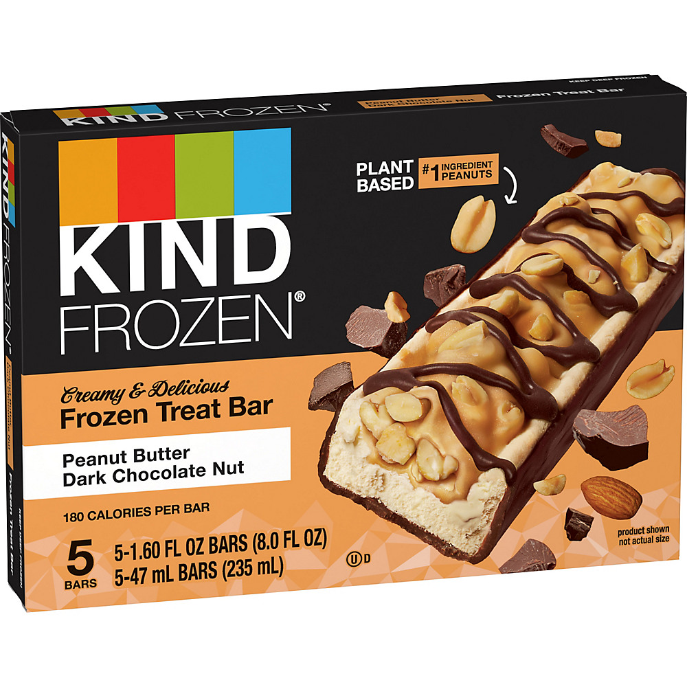 Calories in Kind Frozen Dark Chocolate Peanut Butter Bars, 5 ct