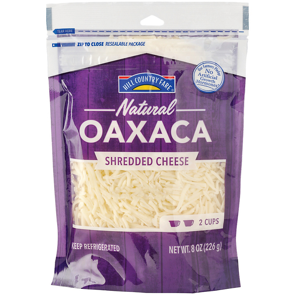 Calories in Hill Country Fare Oaxaca Shredded Cheese, 8 oz