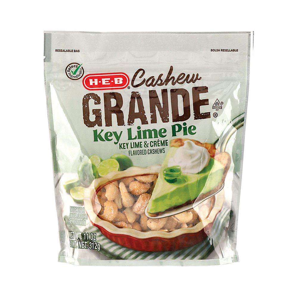 Calories in H-E-B Cashew Grande Key Lime Pie, 11 oz