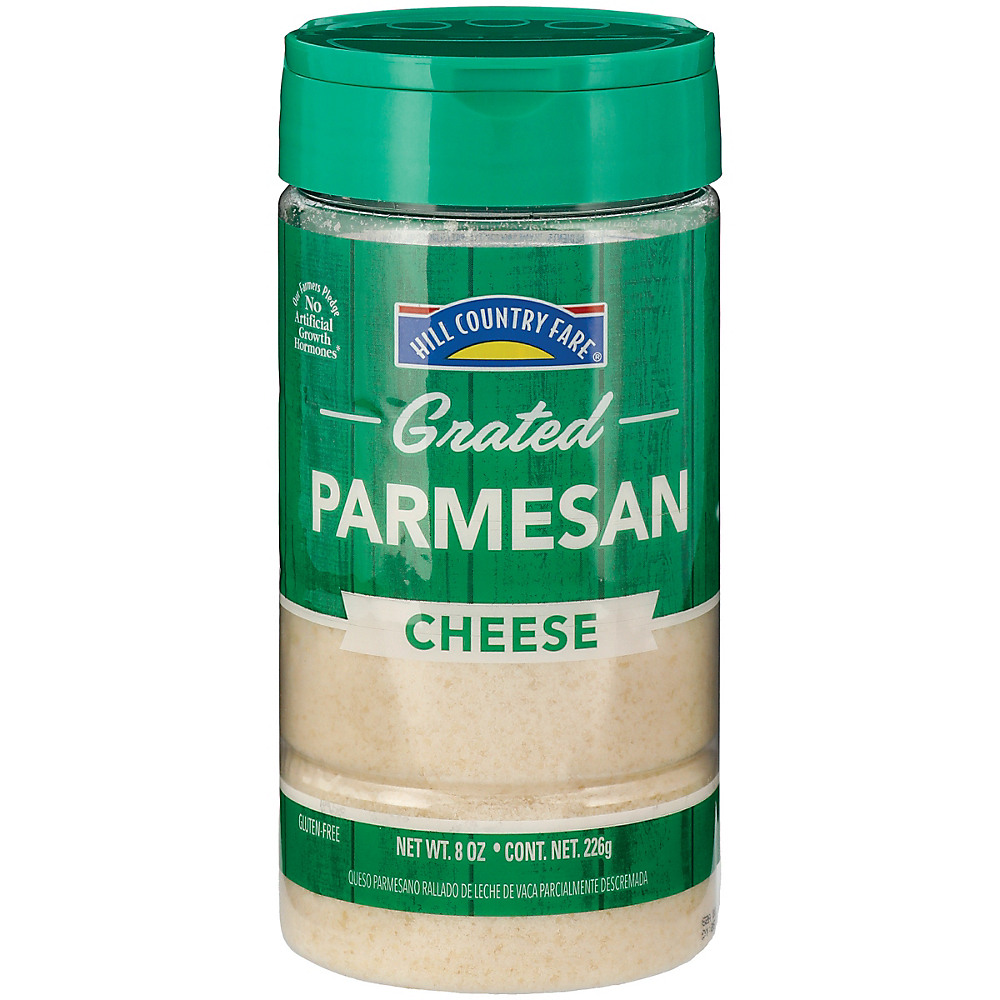 Calories in Hill Country Fare Grated Parmesan Cheese, 8 oz