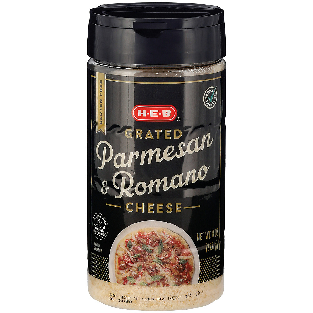 Calories in H-E-B Grated Parmesan & Romano Cheese Blend, 8 oz