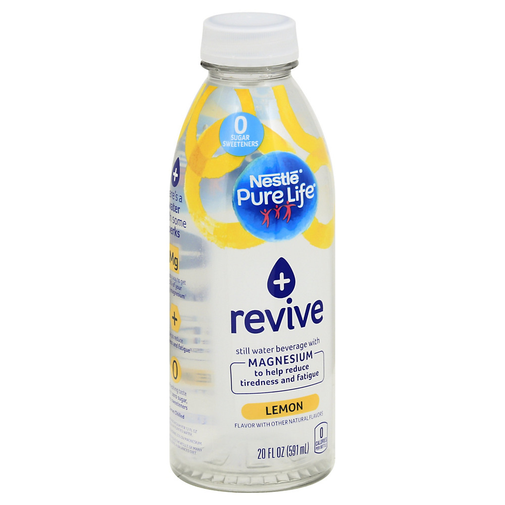 Calories in Nestle Pure Life Revive Lemon Water, 20 oz