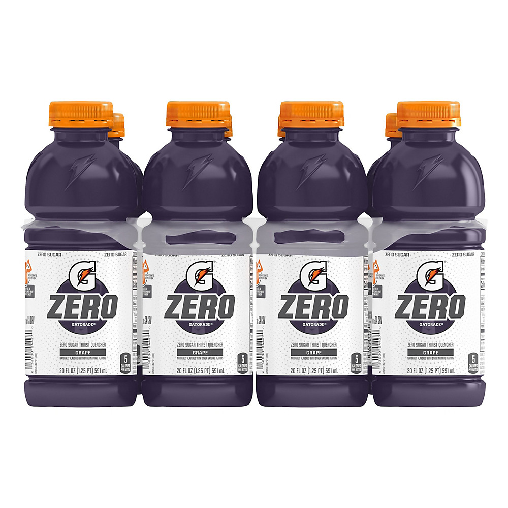 Calories in Gatorade Zero Grape Thirst Quencher 20 oz Bottles, 8 pk