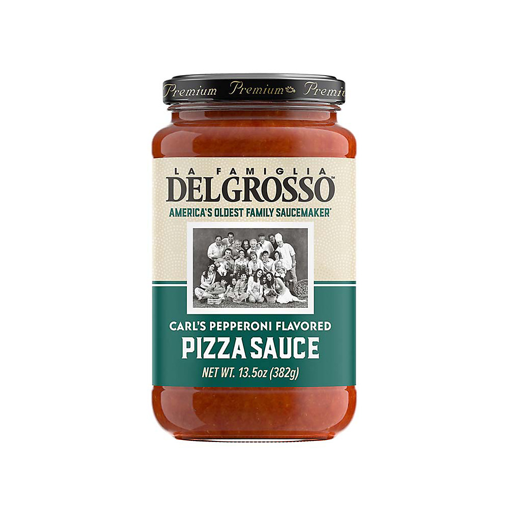 Calories in Delgrosso La Famiglia Delgrosso Carls Pepperoni Pizza Sauce, 13.50 oz
