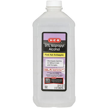 H-E-B 91% Isopropyl Alcohol, 32 oz