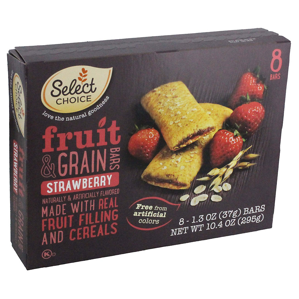 Calories in Select Choice Strawberry Fruit & Grain Bars, 8 ct