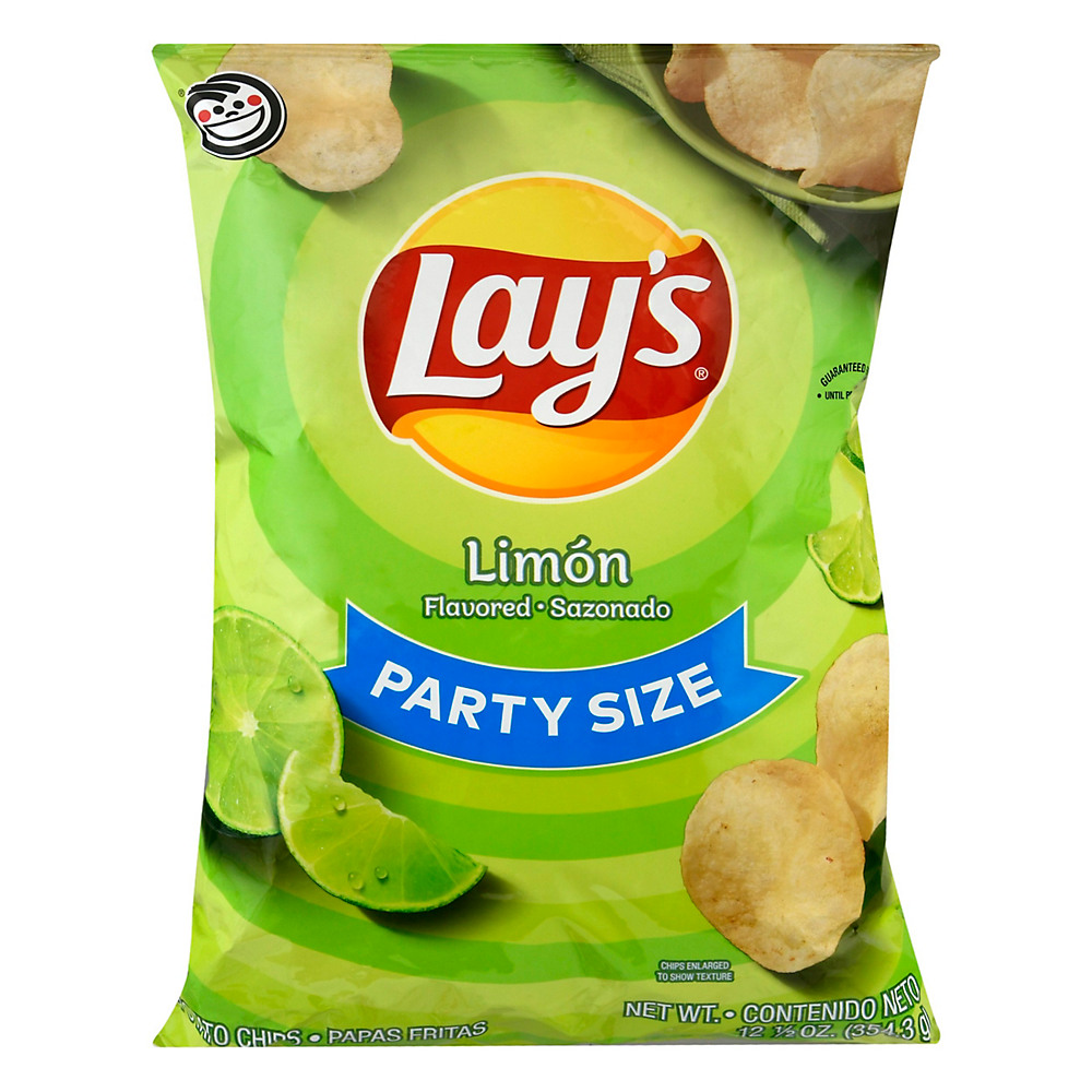 Calories in Lay's Limon Potato Chips Party Size, 13 oz