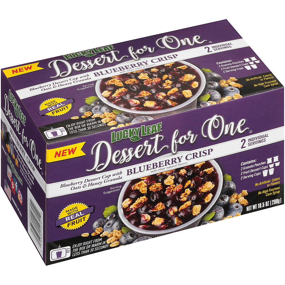 Calories in Lucky Leaf Dessert for One Blueberry Crisp Cups, 2 ct