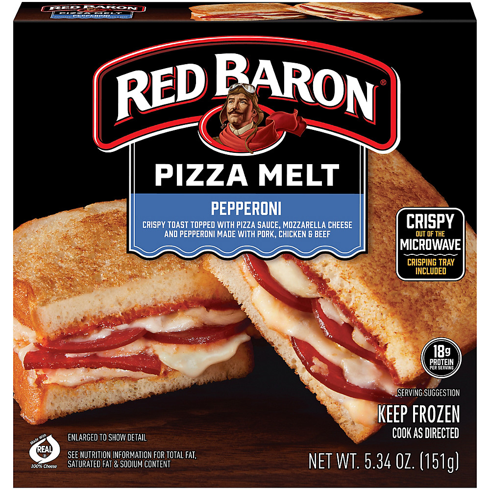 Calories in Red Baron Pepperoni Pizza Melt, 5.34 oz