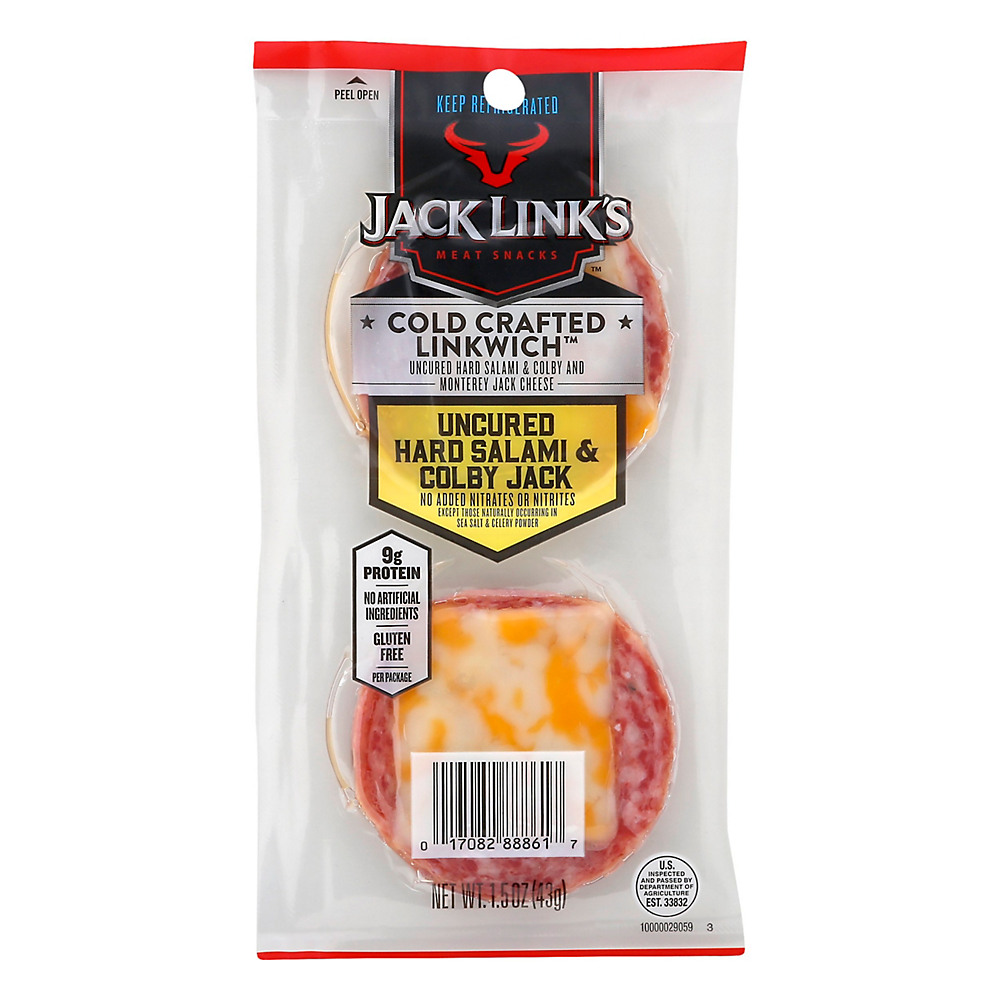 Calories in Jack Link's Cold Crafted Linkwich Salami & Colby Jack, 1.50 oz