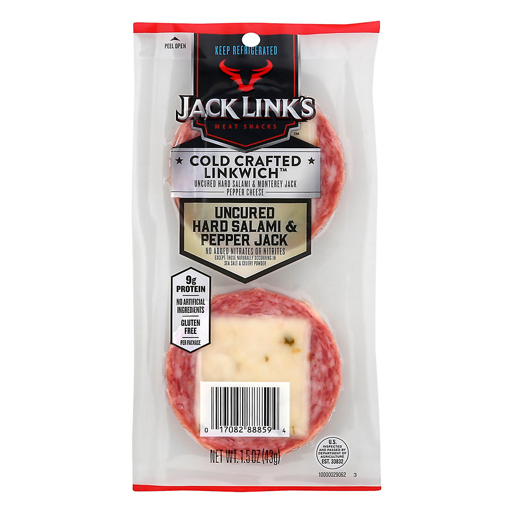 Calories in Jack Link's Cold Crafted Linkwich Salami & Pepper Jack, 1.50 oz