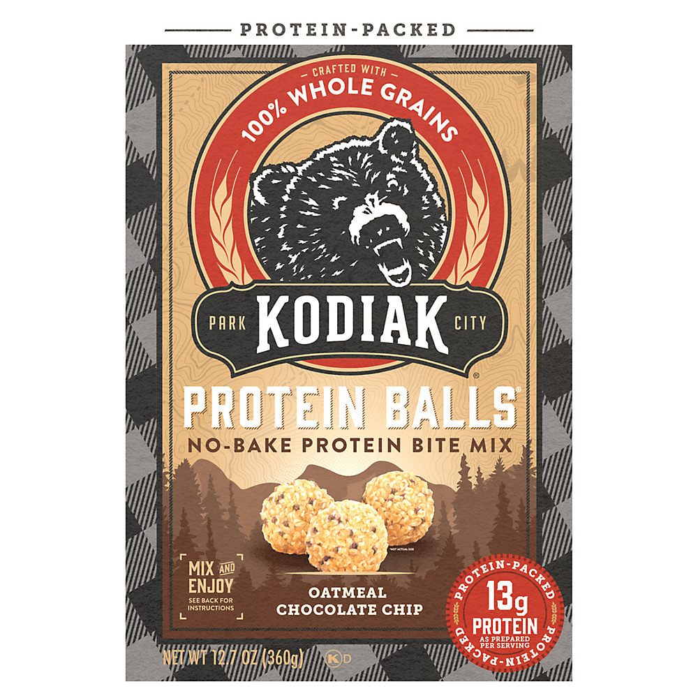 Calories in Kodiak Cakes Oatmeal Chocolate Chip Protein Balls, 12.7 oz