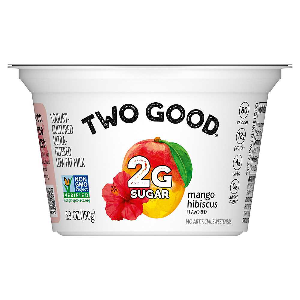 Calories in Two Good Lowfat Lower Sugar Mango Hibiscus Greek Yogurt, 5.3 oz