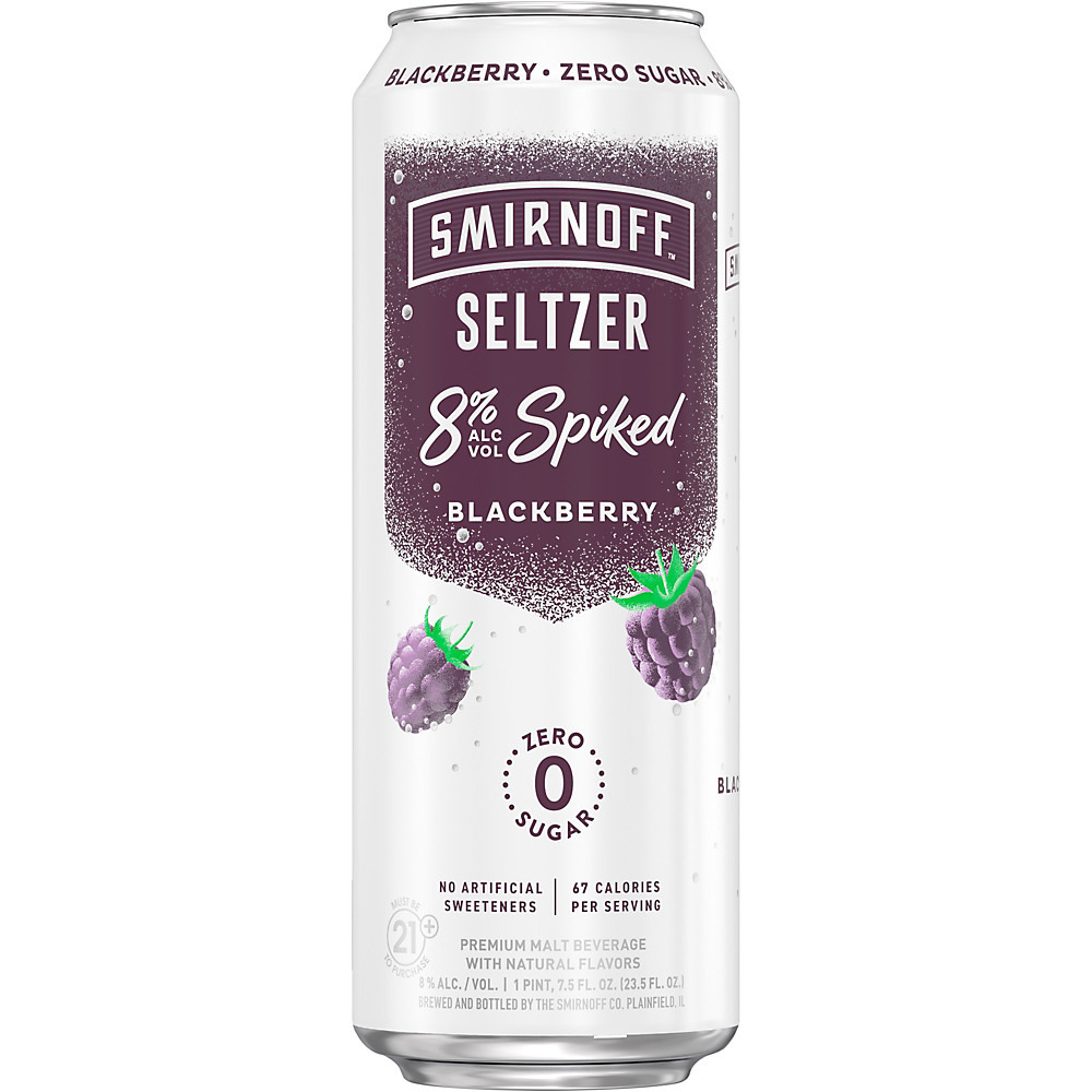 Calories in Smirnoff Blackberry Spiked Seltzer, 23.5 oz