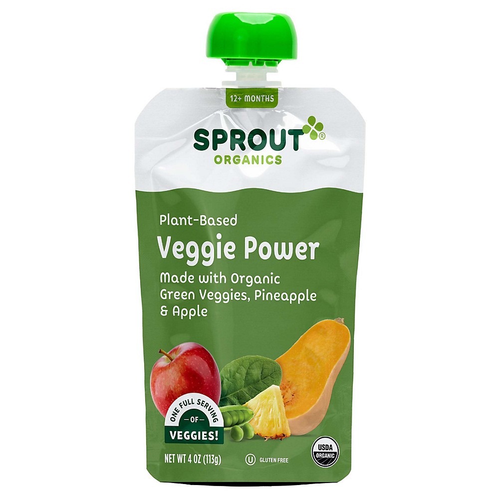 Calories in Sprout Organic Veggie Power Green Veggies With Pineapple & Apple, 4 oz