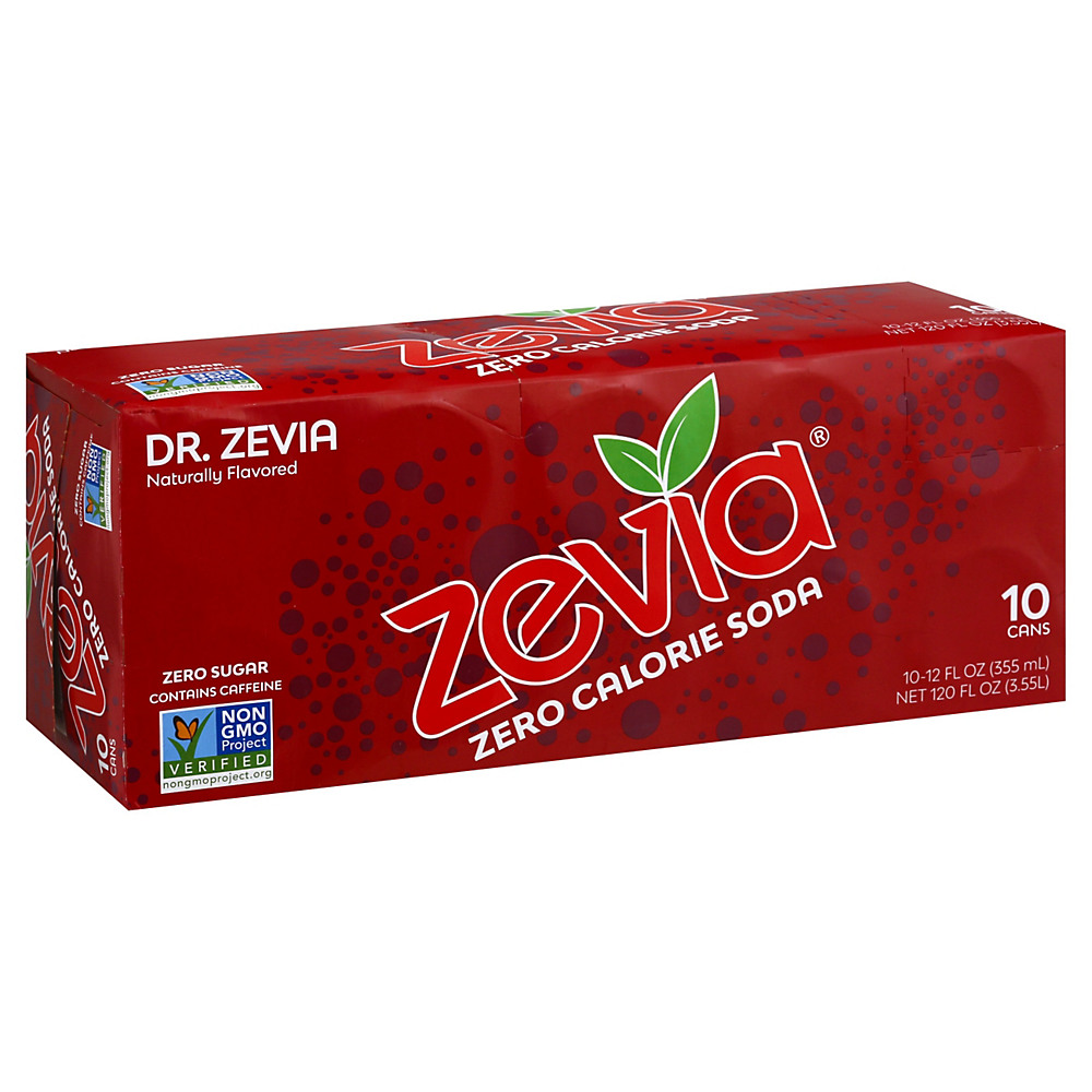 Calories in Zevia Dr Zevia Soft Drink 12 oz Cans, 10 pk