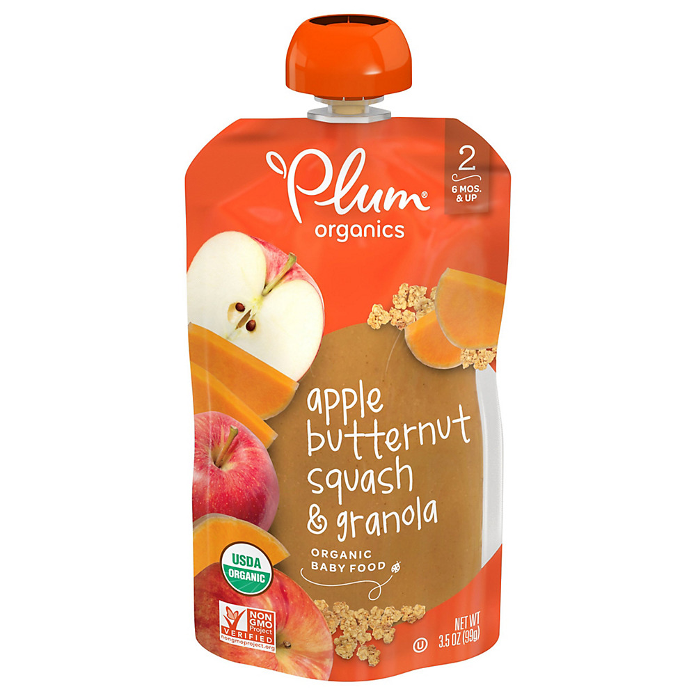 Calories in Plum Organics Apple Butternut Squash & Granola, 3.5 oz