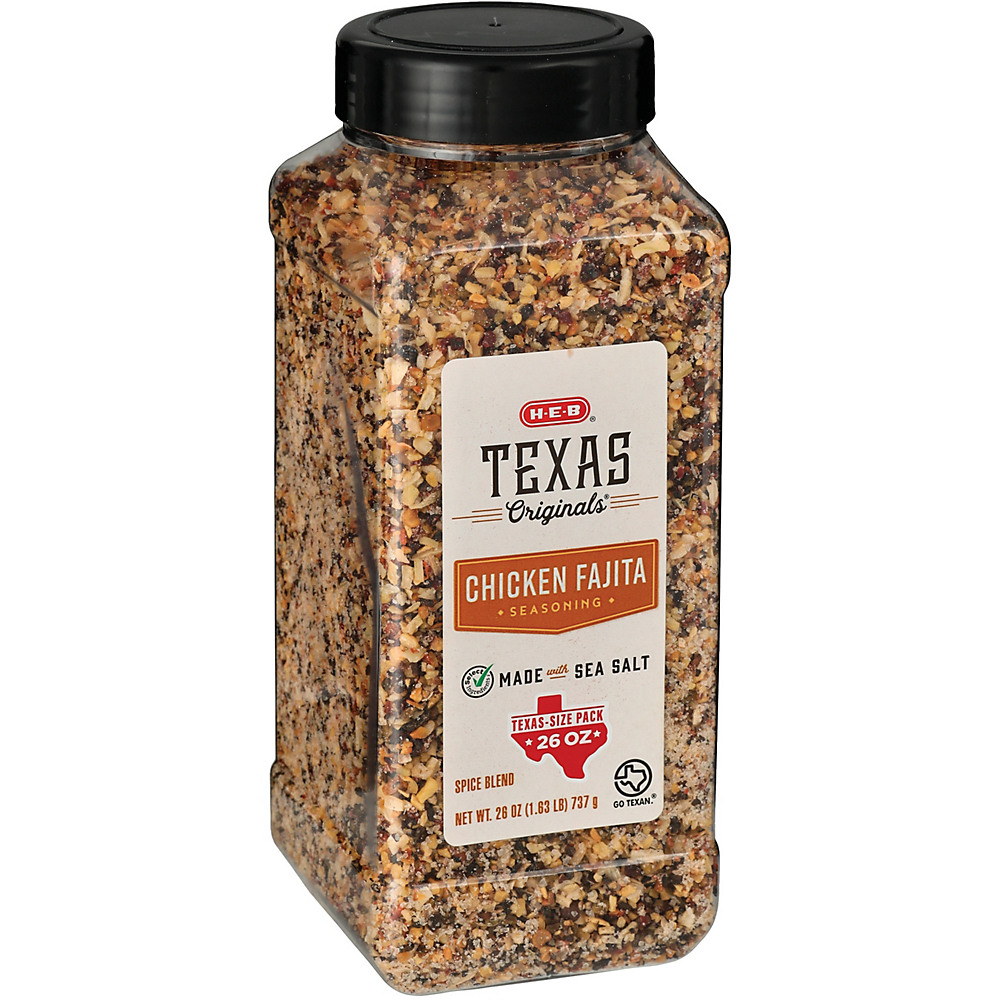 Calories in H-E-B Select Ingredients Texas Originals Chicken Fajita Seasoning Spice Blend Value Size, 26 oz