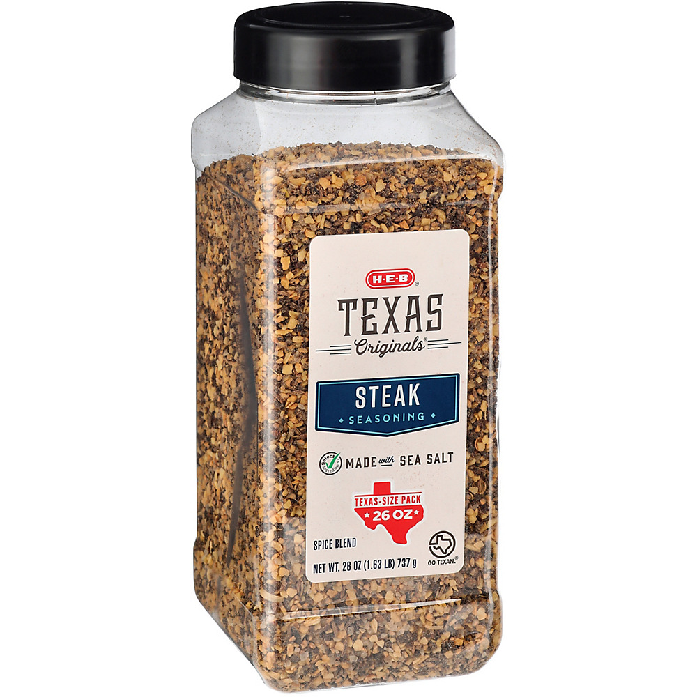 Calories in H-E-B Select Ingredients Texas Originals Steak Seasoning Spice Blend Value Size, 26 oz