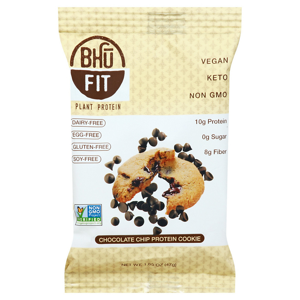 Calories in Bhu Fit Cookie Protein Chocolate Chip Cookie, 1.65 oz