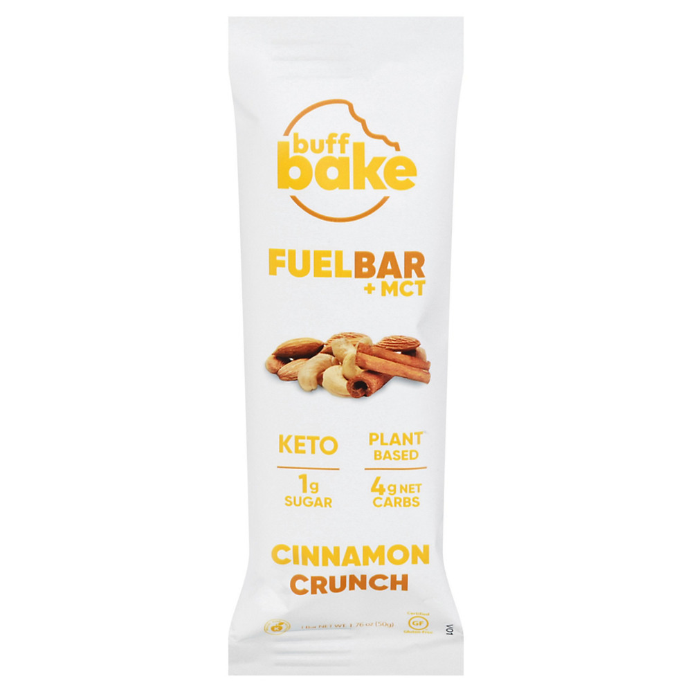 Calories in Buff Bake Cinnamon Crunch Fuel Bar, Each