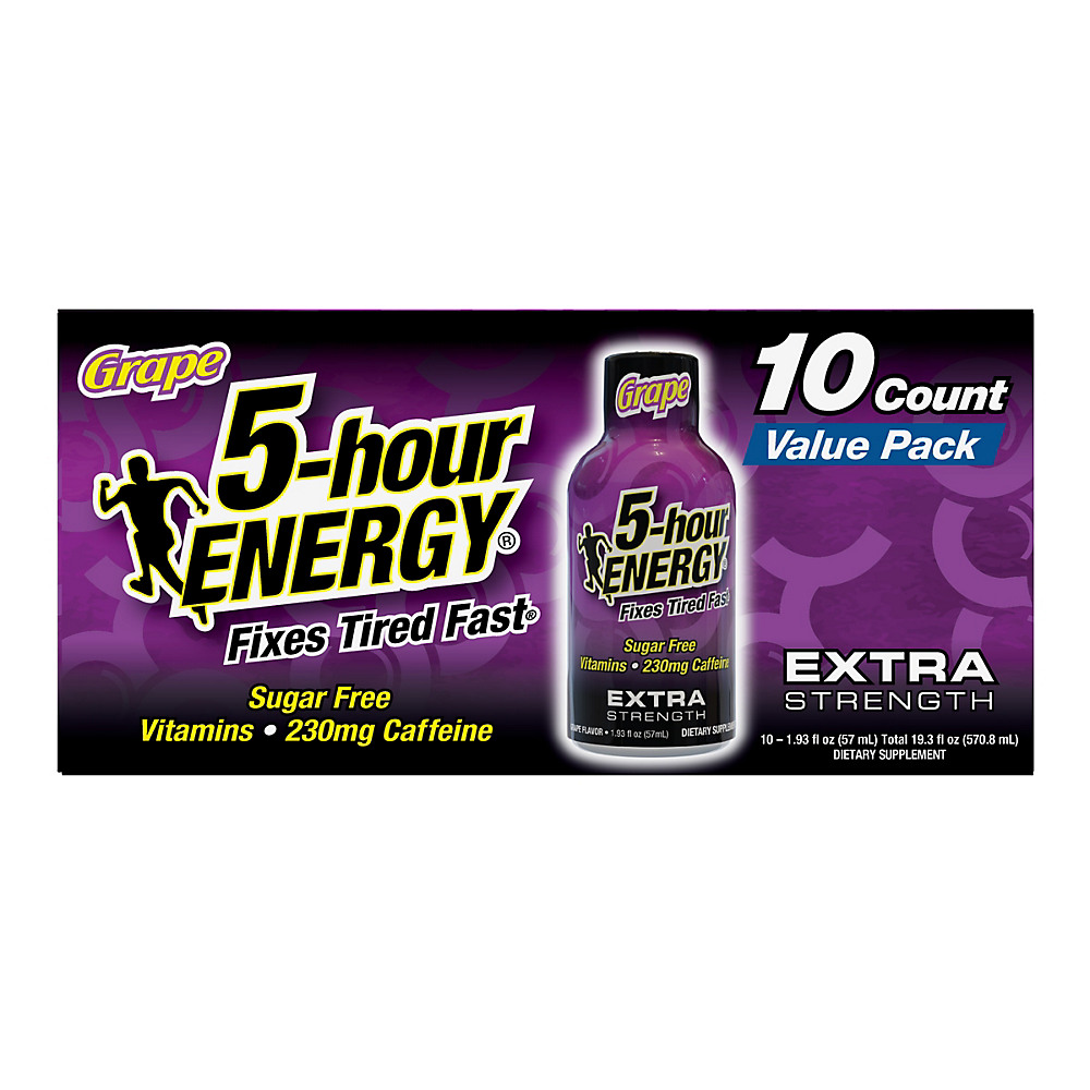 Calories in 5-hour ENERGY Extra Strength Grape 10 pk, 1.93 oz