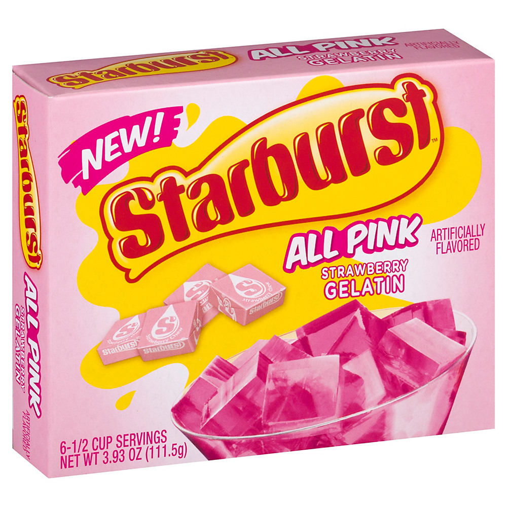Calories in Starburst All Pink Strawberry Gelatin, 3.93 oz