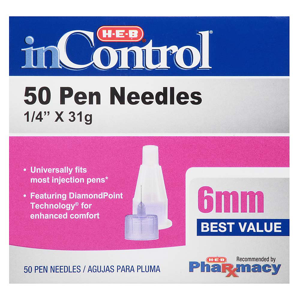 Ulticare Pen Needle Mini 31 Gauge, 1/4 (6mm)- 50ct Box