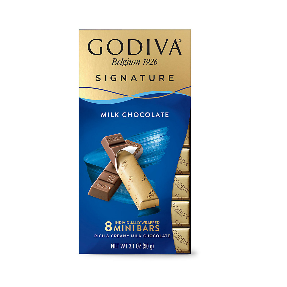 Calories in Godiva Chocolatier Signature Milk Chocolate Mini Bars, 3.1 oz