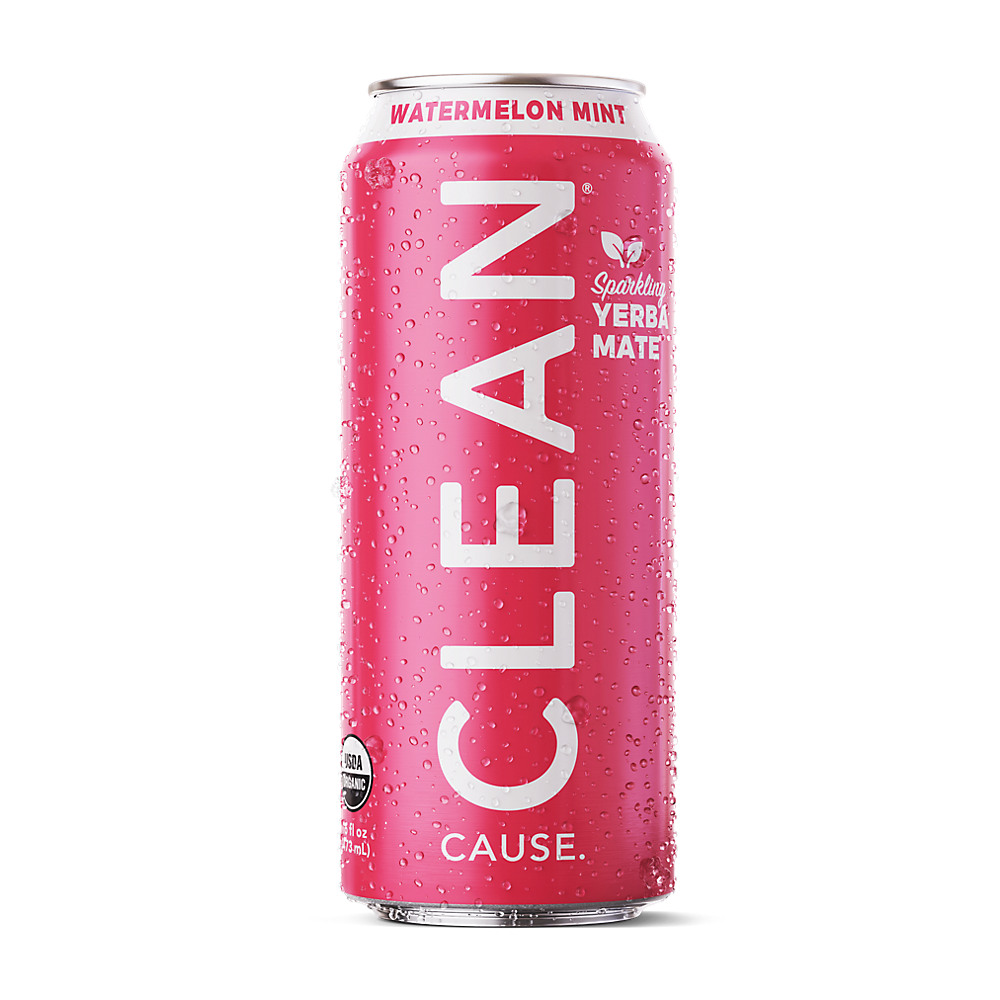 Calories in Clean Cause Watermelon Mint Sparkling Yerba Mate, 16 oz