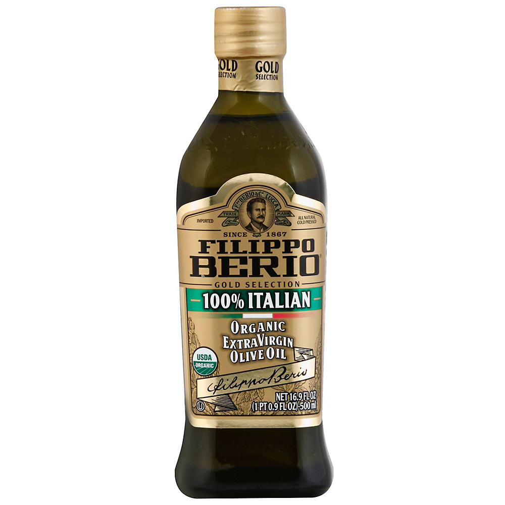 Calories in Filippo Berio 100% Italian Organic Extra Virgin Olive Oil, 16.9 oz