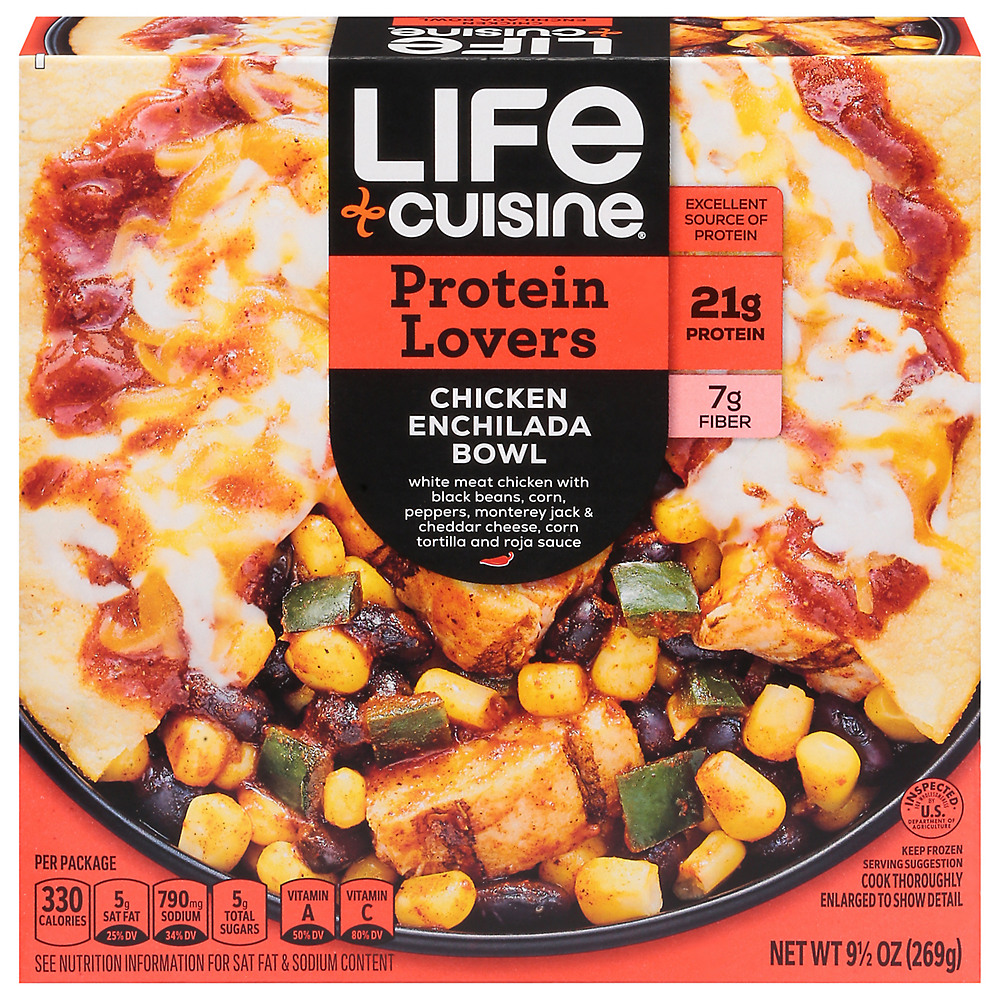Calories in Life Cuisine Chicken Enchilada Bowl, 10 oz