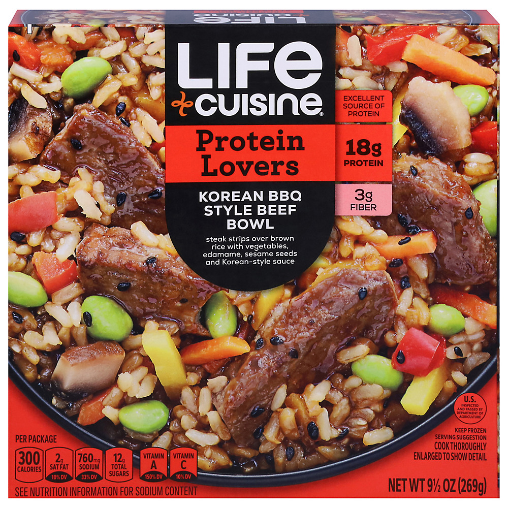 Calories in Life Cuisine Korean Style BBQ Beef Bowl, 10 oz