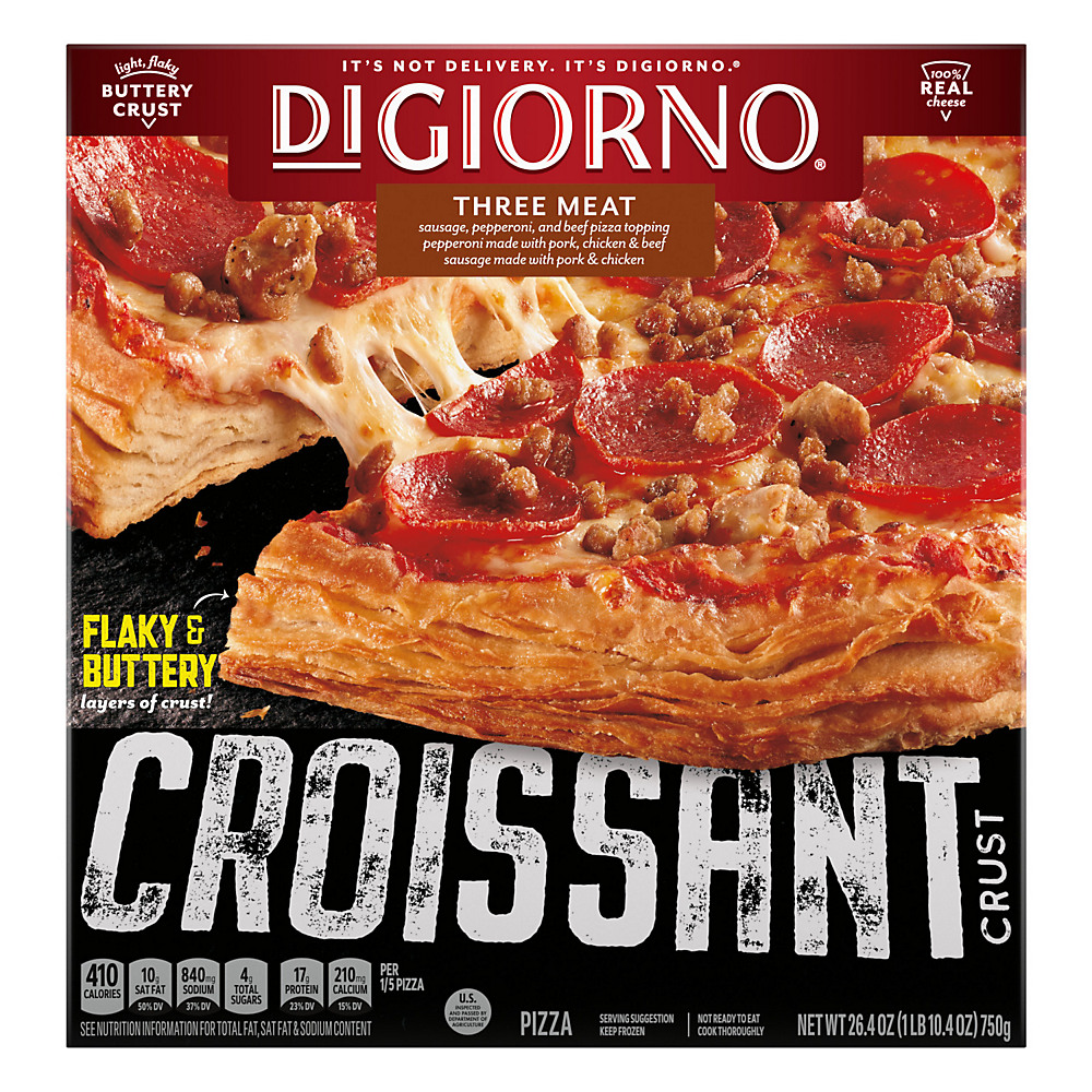 Calories in DiGiorno Three Meat Croissant Crust Pizza, 26.4 oz
