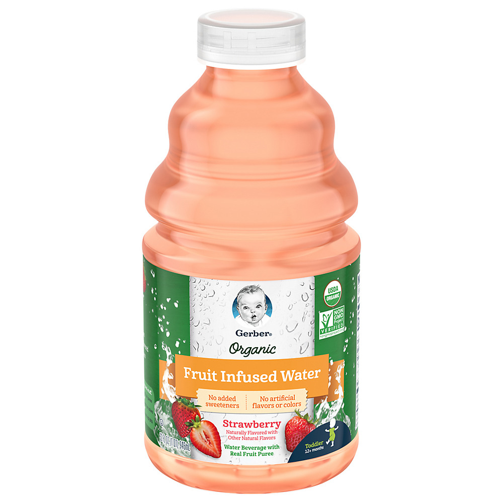 Calories in Gerber Organic Fruit Infused Water Strawberry, 32 oz