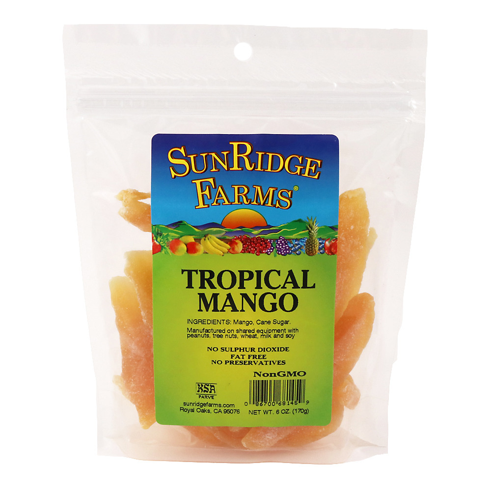 Calories in SunRidge Farms Tropical Mango, 6 oz