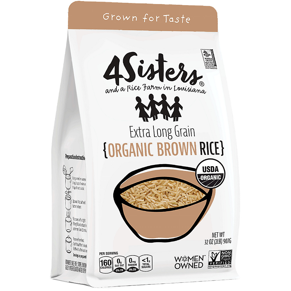 Calories in 4Sisters Long Grain Organic Brown Rice, 32 oz