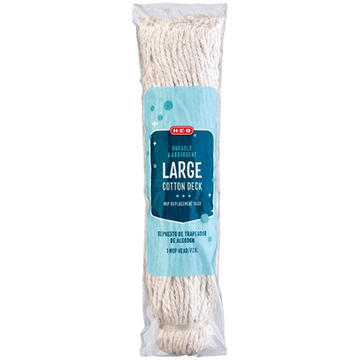 H-E-B Large Cotton Deck Mop Replacement Head