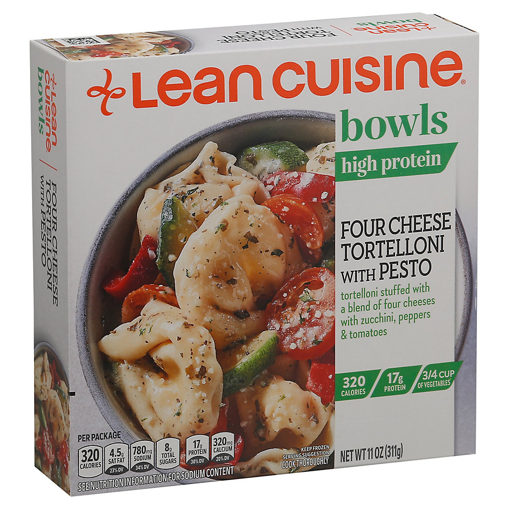 Calories in Lean Cuisine Bowls Four Cheese Tortelloni with Pesto, 11 oz