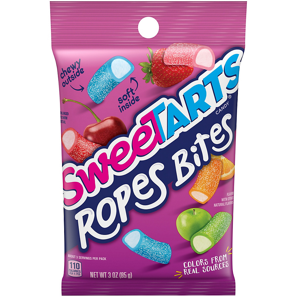 Calories in SweeTarts Ropes Bites Candy, 3 oz