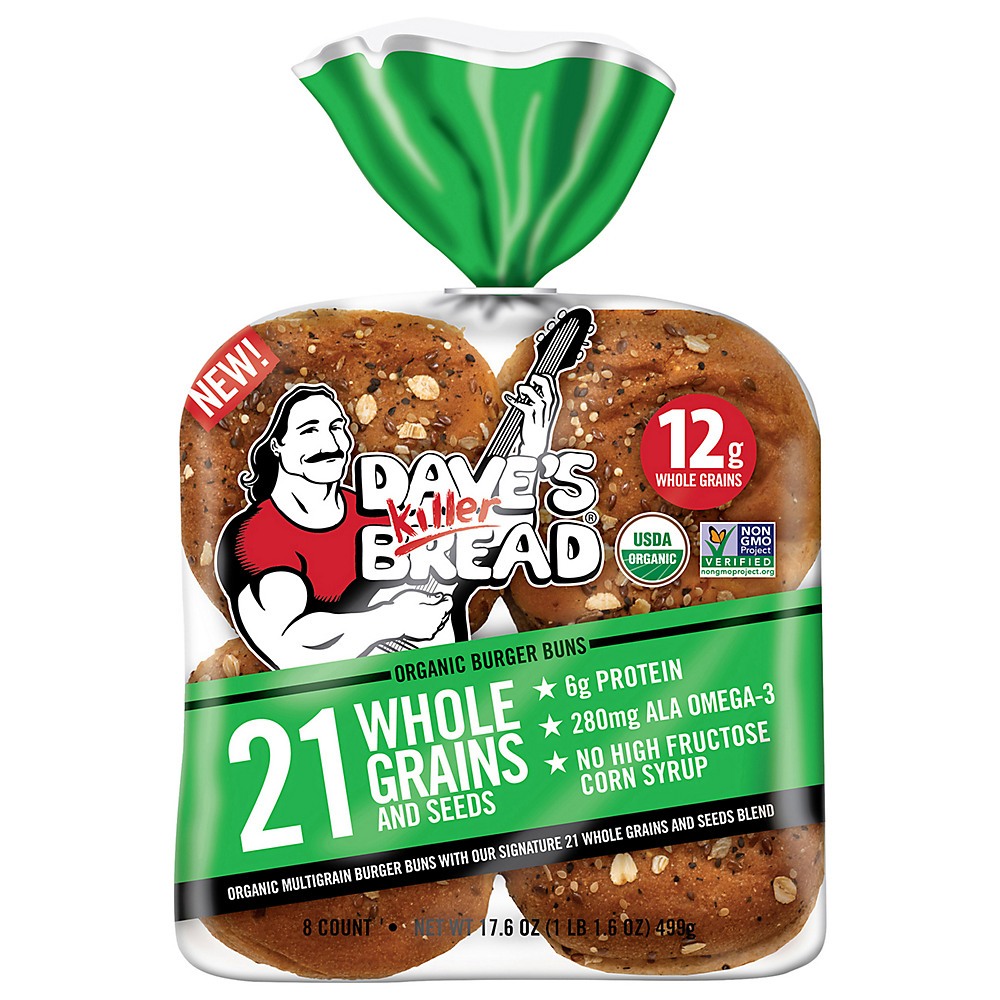 Calories in Dave's Killer Bread 21 Whole Grain Buns, 8 ct