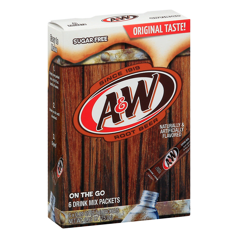 Calories in A&W Root Beer Powder Drink Mix, 6 ct