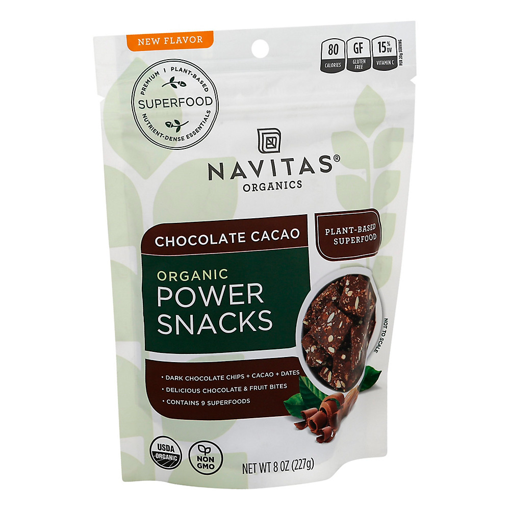 Calories in Navitas Chocolate Cacao Organic Power Snacks, 8 oz